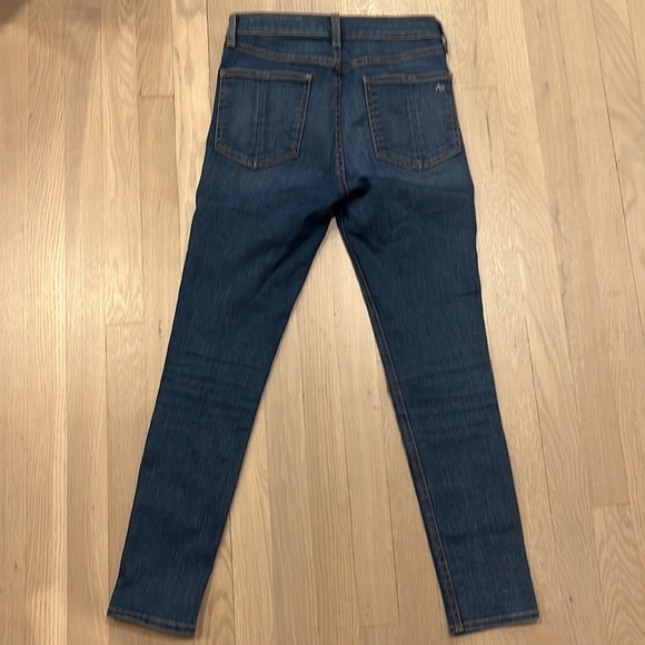 Rag & Bone High Rise Ankle Skinny Jean with Black Pinstripe - Picture 3 of 5